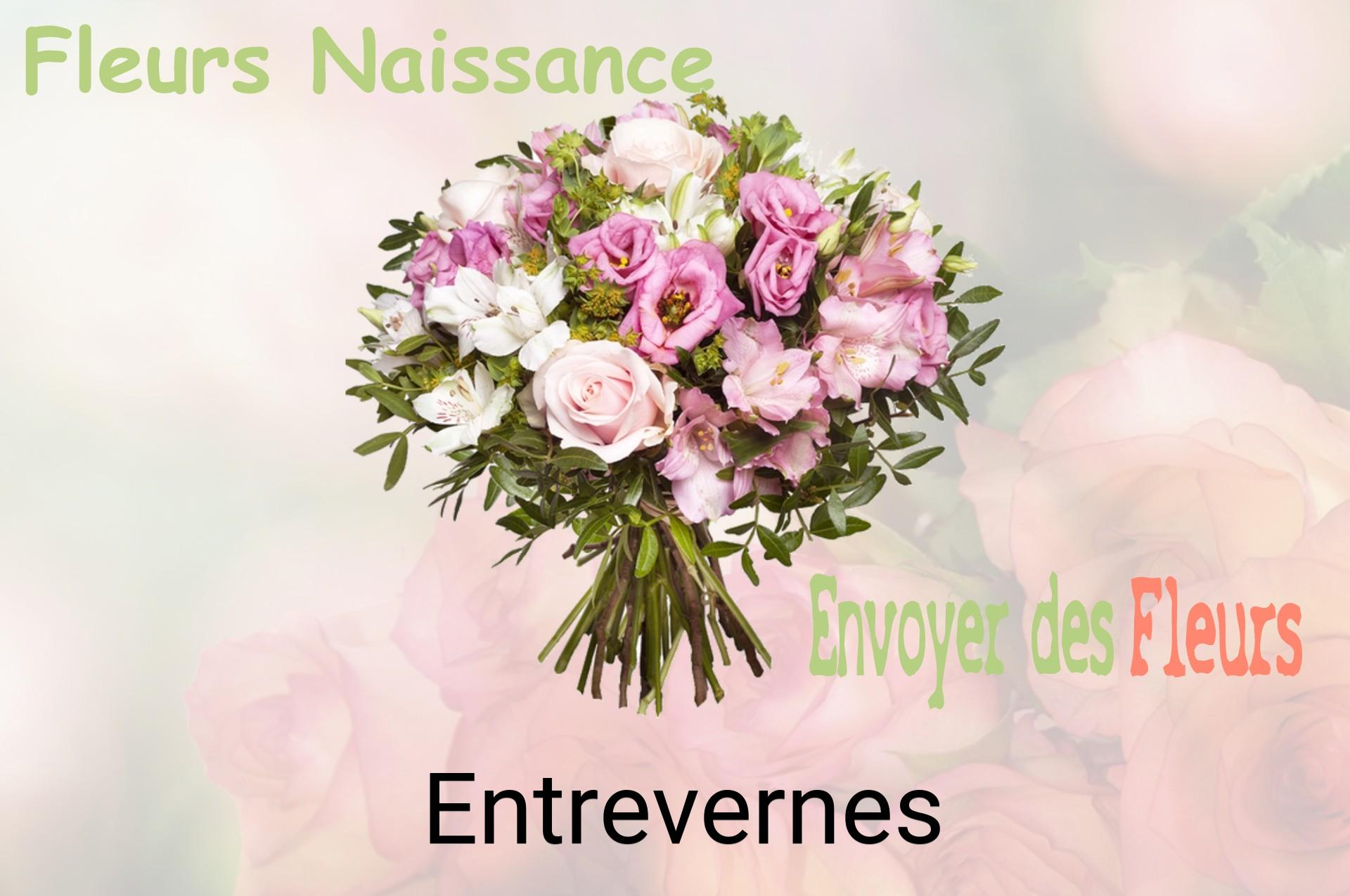 Bouquet de fleurs de naissance livré à Entrevernes